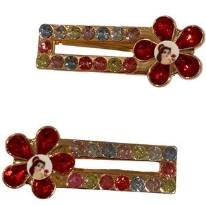 Disney Princess Belle Beauty & the Beast Alligator Hair Clips NWOT